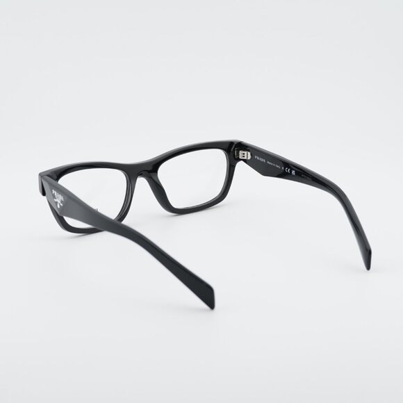 Prada PRB01V 16K1O1 Eyeglasses Shiny Black 54mm Cat Eye Frame - Picture 3 of 9